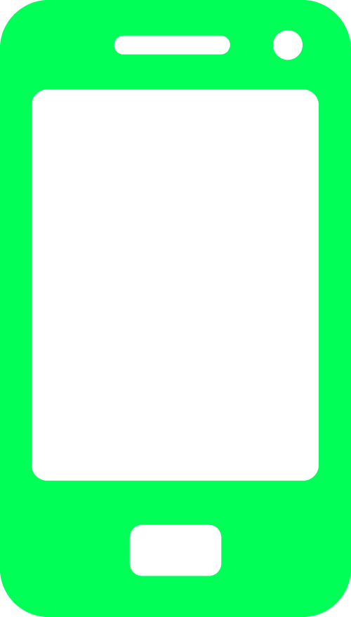 Green cell phone icon