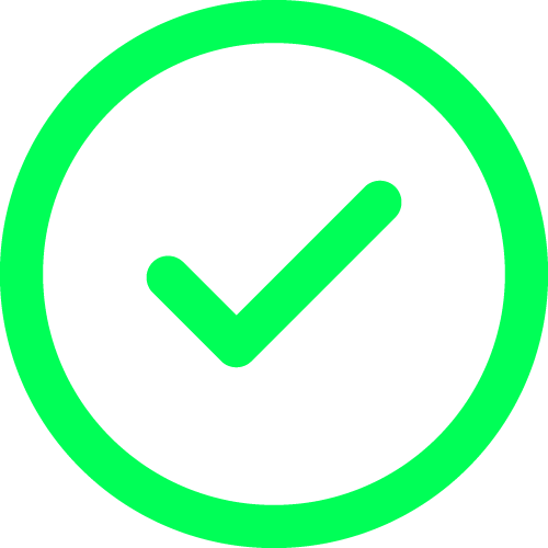 Green checkmark icon.